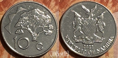 Намибия 10 центов 2022 года, KM# 2, 502s-125