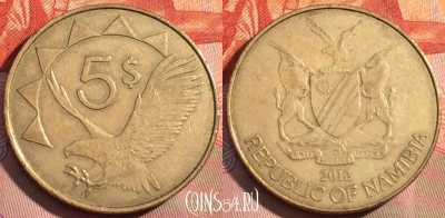 Намибия 5 долларов 2012 года, KM# 5, 265a-141