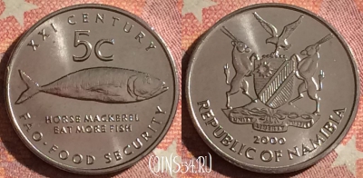 Намибия 5 центов 2000 года, KM# 16, UNC, 061i-113