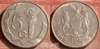 Намибия 5 центов 2002 года, KM# 1, 141m-068