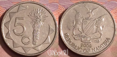Намибия 5 центов 2009 года, KM# 1, 237k-120
