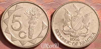 Намибия 5 центов 2009 года, KM# 1, 286l-052