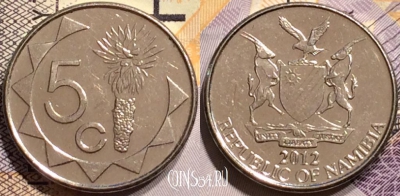 Намибия 5 центов 2012 года, KM# 1, 139-058