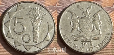 Намибия 5 центов 2015 года, KM# 1, s100t-080