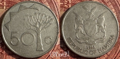 Намибия 50 центов 1993 года, KM# 3, 363s-029