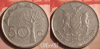 Намибия 50 центов 1993 года, KM# 3, 430-034