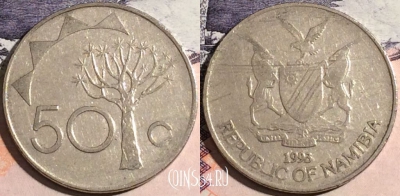 Намибия 50 центов 1993 года, KM# 3, a133-076