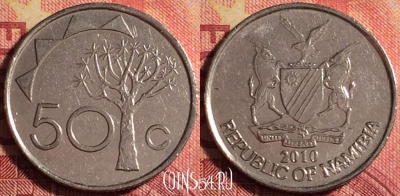 Намибия 50 центов 2010 года, KM# 3, 173j-038