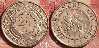 Антильские острова 25 центов 1999 года, KM# 35, 394-047
