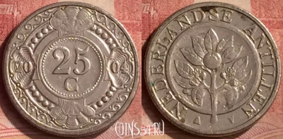 Антильские острова 25 центов 2004 года, KM# 35, 135m-134