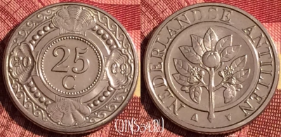 Антильские острова  25 центов 2009 года, KM# 35, 271i-024