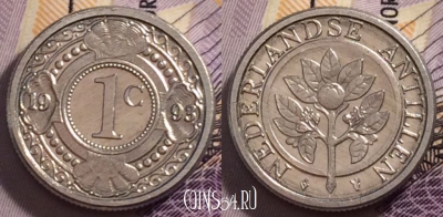 Нидерландские Антильские острова 1 цент 1993 года,