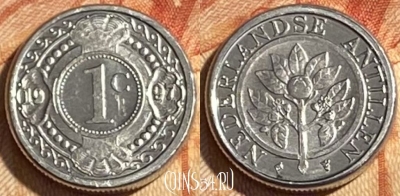 Антильские острова 1 цент 1997 года, KM# 32, 465q-030