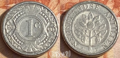 Антильские острова 1 цент 2000 года, KM# 32, 448r-122 ♛