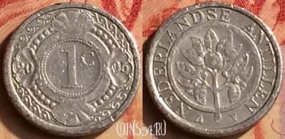 Антильские острова 1 цент 2005 года, KM# 32, 404-014