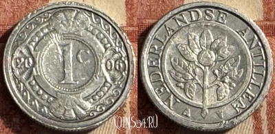 Антильские острова 1 цент 2006 г., KM# 32, 222s-124