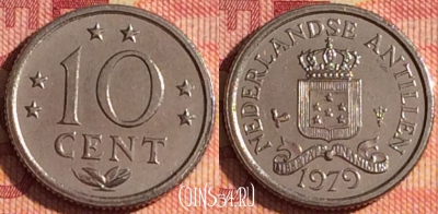 Антильские острова 10 центов 1979 года, KM# 10, 316i-118