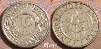 Антильские острова 10 центов 1990 года, 153a-120