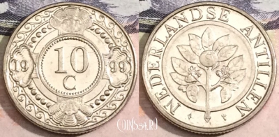 Нидерландские Антильские острова 10 центов 1999, 166-079