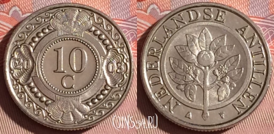 Антильские острова 10 центов 2003 года, KM# 34, 339-054