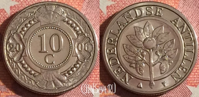 Антильские острова 10 центов 2006 года, KM# 34, 350-035