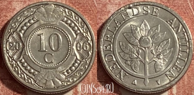 Антильские острова 10 центов 2006 г., KM# 34, 485р-084 ♛