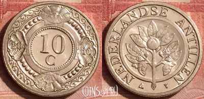 Антильские острова 10 центов 2010 года, KM# 34, 395-106