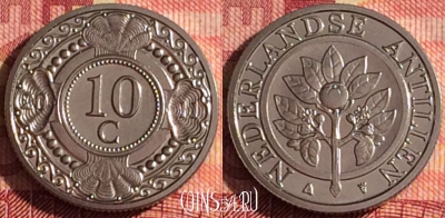 Антильские острова 10 центов 2011 года, KM# 34, 312i-133