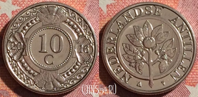 Антильские острова 10 центов 2016 года, KM# 34, 346-022