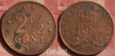 Антильские острова 2 1/2 цента 1971 года, KM# 9, 065l-043