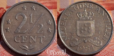 Нидерландские Антиллы  2 1/2 цента 1984 года, 082b-136