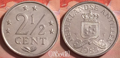 Антильские острова 2 1/2 цента 1985 года, UNC, 333j-141
