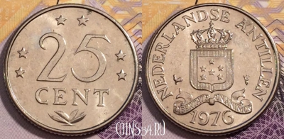 Нидерландские Антиллы  25 центов 1976 года, 232-111