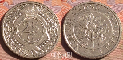 Антильские острова 25 центов 1998 года, 196a-020
