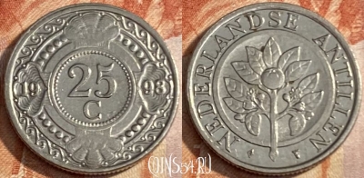 Антильские острова 25 центов 1998 года, KM# 35, 471r-003