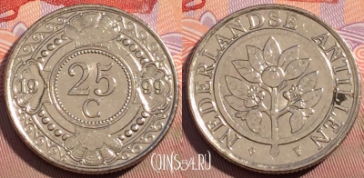 Антильские острова 25 центов 1999 года, 101b-115
