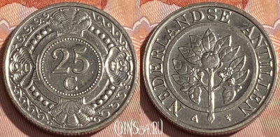 Антильские острова 25 центов 2003 года, KM# 35, 306r-037