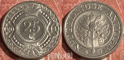 Антильские острова 25 центов 2014 года, KM# 35, 255r-026