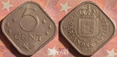 Антильские острова 5 центов 1971 года, KM# 13, 135i-097