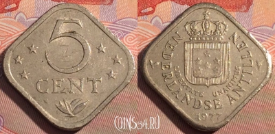 Антильские острова 5 центов 1977 года, 115c-127