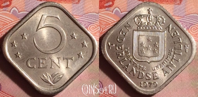 Антильские острова 5 центов 1979 года, KM# 13, 153g-066