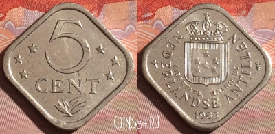 Антильские острова 5 центов 1983 года, KM# 13, 265c-054