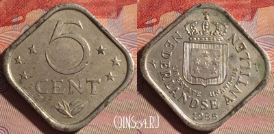 Антильские острова 5 центов 1985 года, 098c-094
