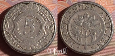 Антильские острова 5 центов 1992 года, KM# 33, 339g-072