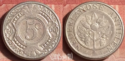 Антильские острова 5 центов 2000 года, KM# 33, 393-128
