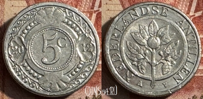 Антильские острова 5 центов 2012 г., KM# 33, 208s-124