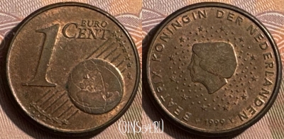 Нидерланды 1 евроцент 1999 года, KM# 234, 467s-514
