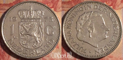 Нидерланды 1 гульден 1973 года, KM# 184a, 174a-038