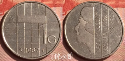 Нидерланды 1 гульден 1987 года, KM# 205, 224n-103