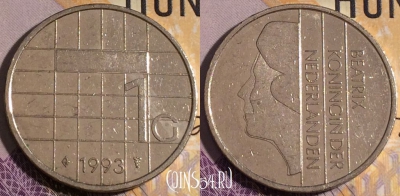 Нидерланды 1 гульден 1993 года, KM# 205, 188a-032